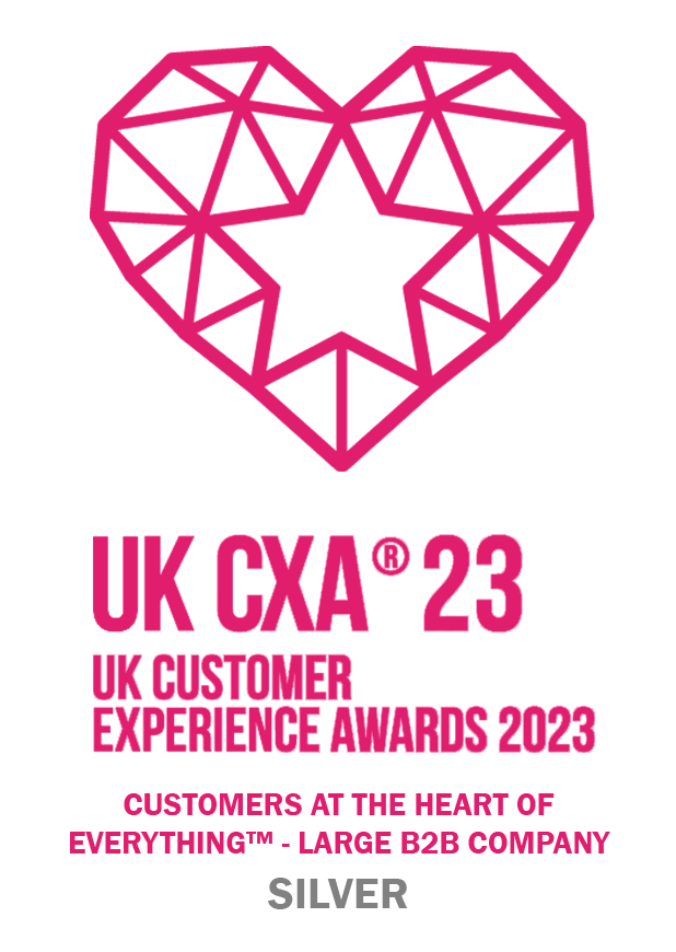 UK Customer Experience Awards 2023 - Customers at the Heart of Everything - Large B2B Company - Silver