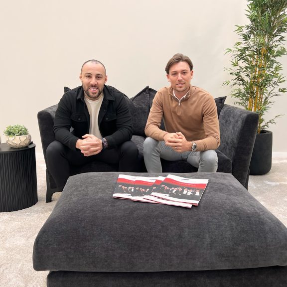 Sofa Club’s Co-Founder and Managing Director Louis Rose (L) with Samuel Scott Sales Director Panther Logistics